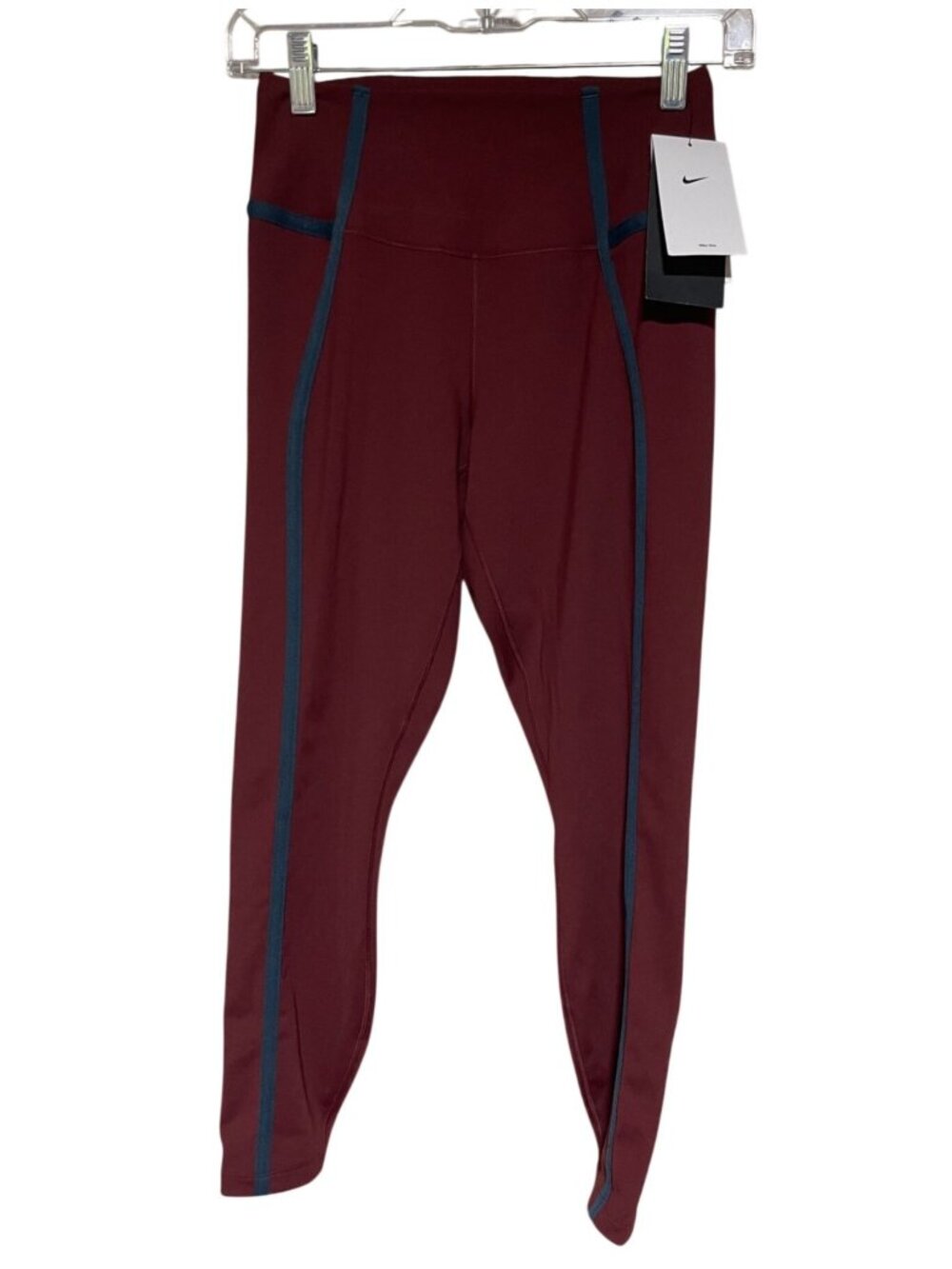 Nike One Womens M Dri-Fit 7/8 High-Waisted Training Leggings Gentle Support  Red